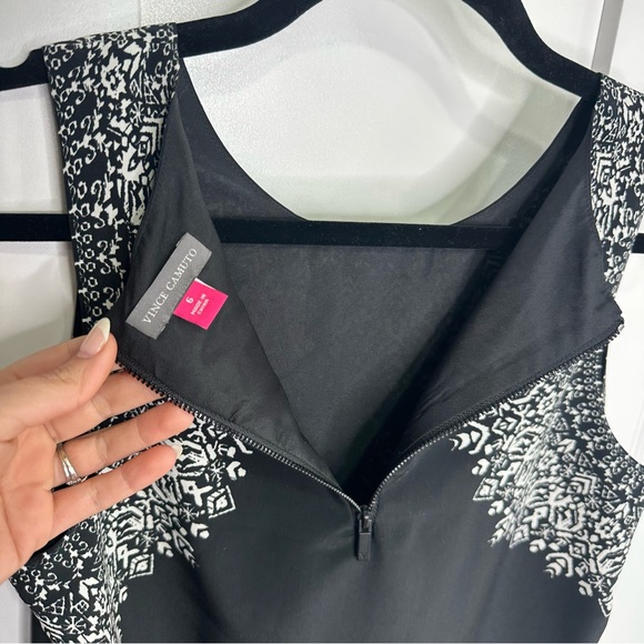 Vince Camuto Black and Silver Embellished Sheath Dress size 6 (r1) - Picture 5 of 6